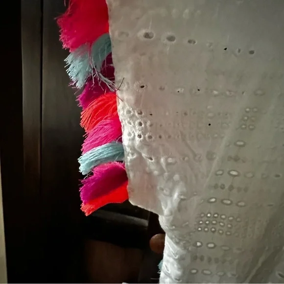 Andree Sz 1X white Tassel Shirt Boho - Picture 6 of 6